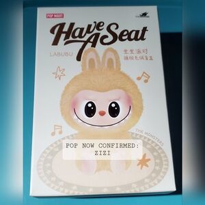 SEALED LABUBU ZIZI HAVE A SEAT - 100% AUTHENTIC POP MART POP NOW THE MONSTERS